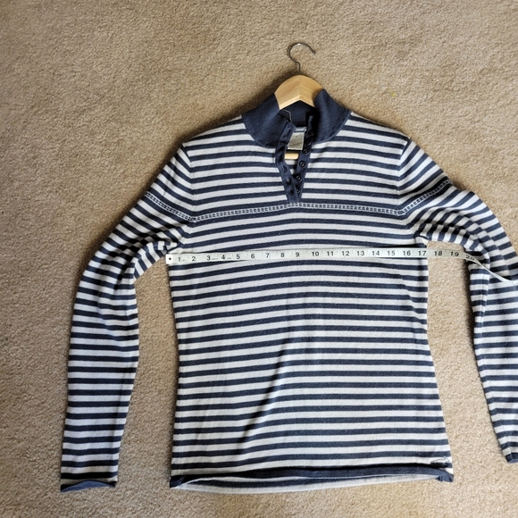 Toad & Co Horny Toad Fine Merino Wool Striped Sweater SZ M - Picture 16 of 16